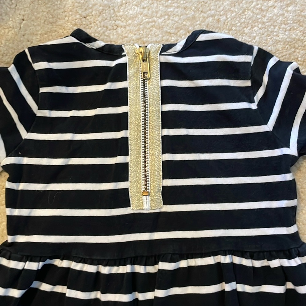 Hanna Andersson 'Elisabet' Dress in BLACK / ECRU STRIPED 3 Girls